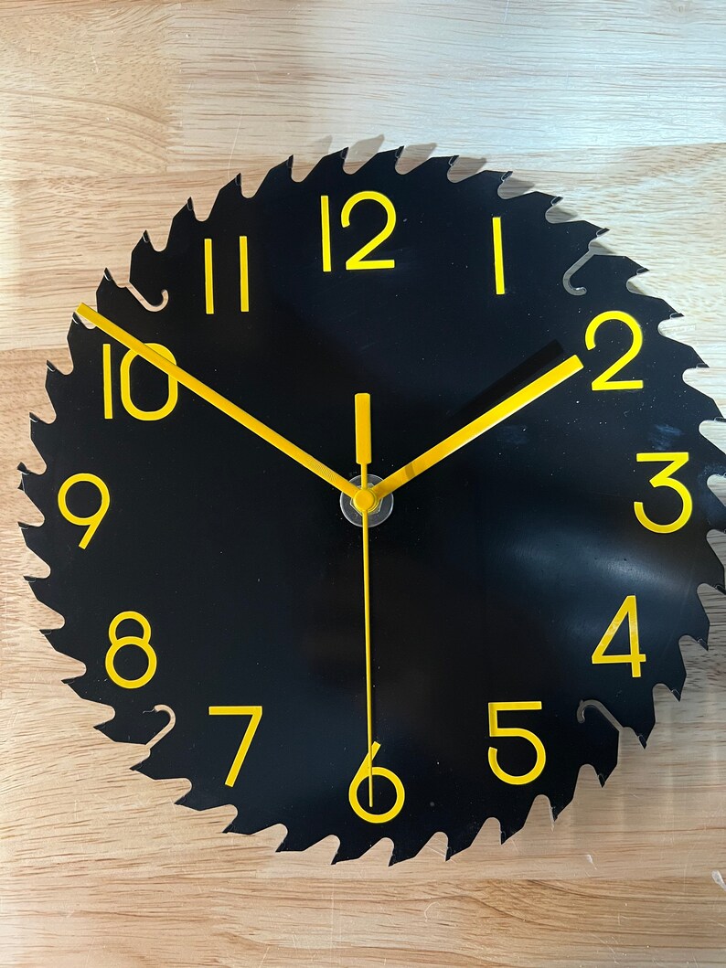 Customizable Saw Blade Clock Etsy