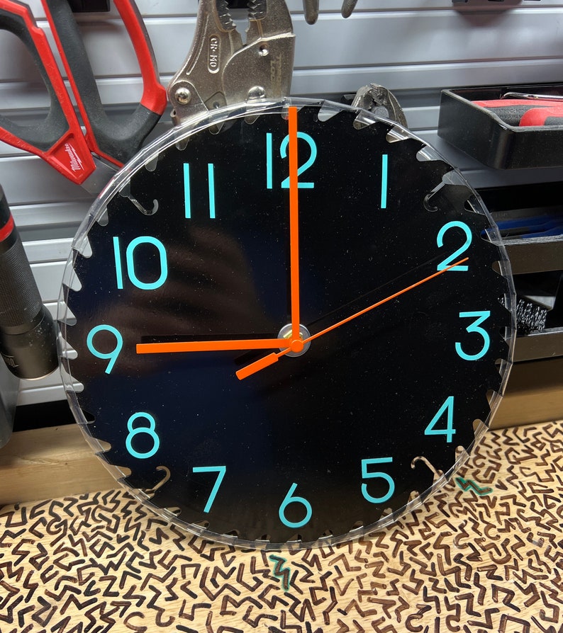 Customizable Saw Blade Clock Etsy