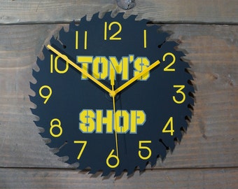 Personalized Custom 10” Saw Blade Clock