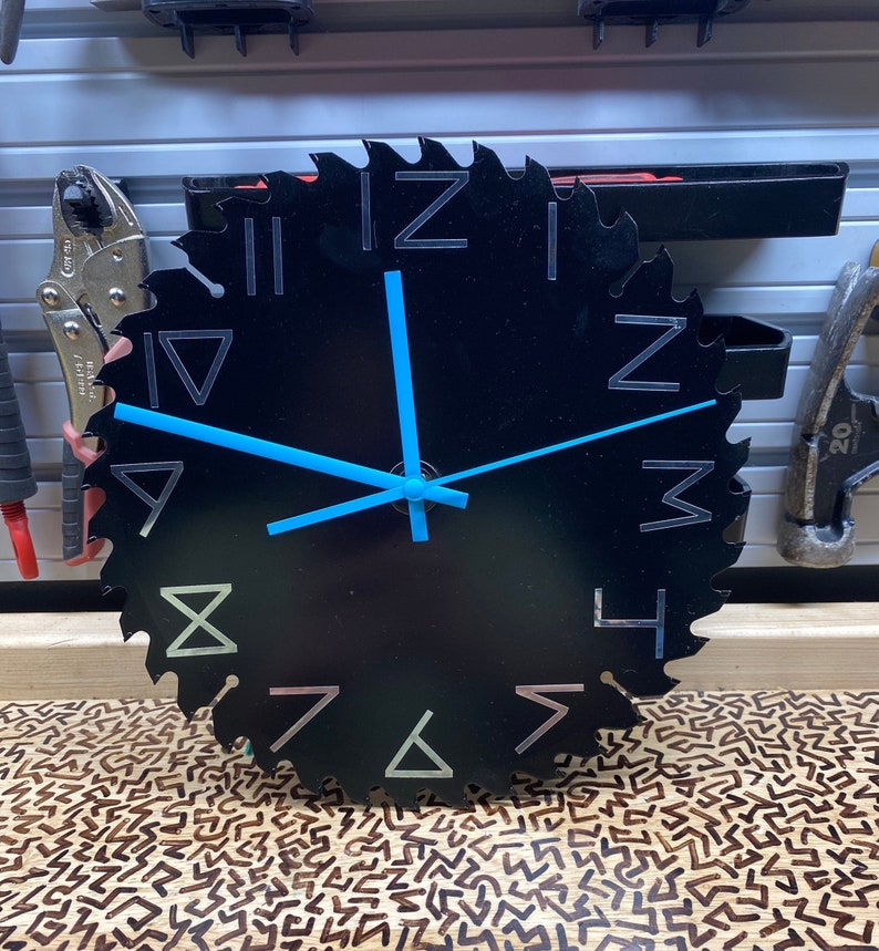 Customizable Saw Blade Clock Etsy