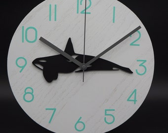 10" Orca Wood Clock
