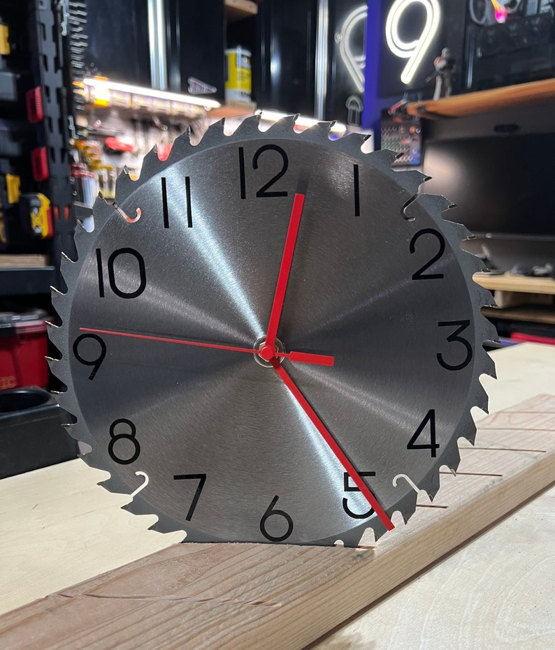 Customizable Saw Blade Clock Etsy