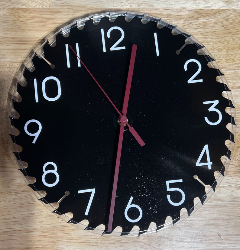 Customizable Saw Blade Clock Etsy
