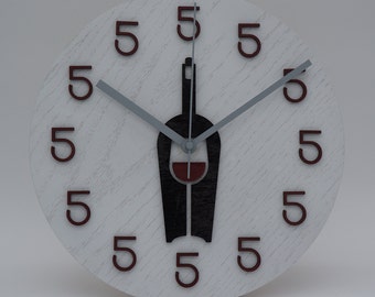 10” Happy Hour 5 O'clock Wine Wood Clock