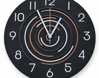 14” Simple Decorative Wood Clock Made from Red Oak