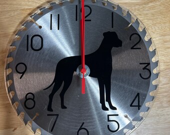 Great Dane Saw Blade Clock
