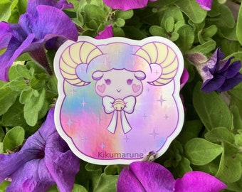 3" Obey Me Sheep MC Holographic Gloss Sticker | UV Resistant and Waterproof