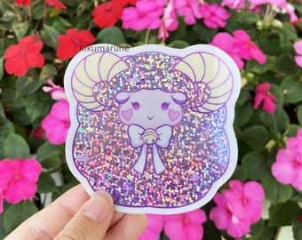 3" Obey Me Sheep MC Holographic Stardust Gloss Sticker | UV Resistant and Waterproof