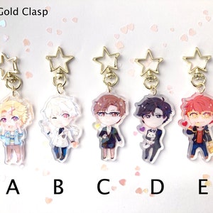 Mystic Messenger Cracked Ice Holo Acrylic Charm / Keychains