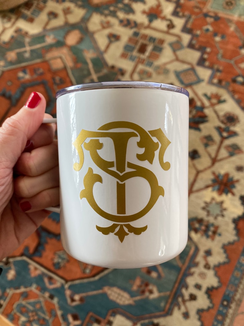 Overlapping Monogram Decal 2 Initial - Etsy