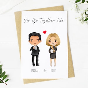 Andiamo insieme come Michael e Holly. Simpatico biglietto di anniversario stampabile per il marito. Valentine for Wife ispirato al programma televisivo. Regalo per i fan della commedia.