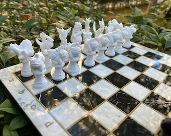 Pokemon Chess Set with Wooden Board – Handmade 3D Anime Pieces