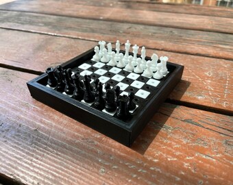 Mini Travel Chess Set: 3D Plastic Portable Board Game