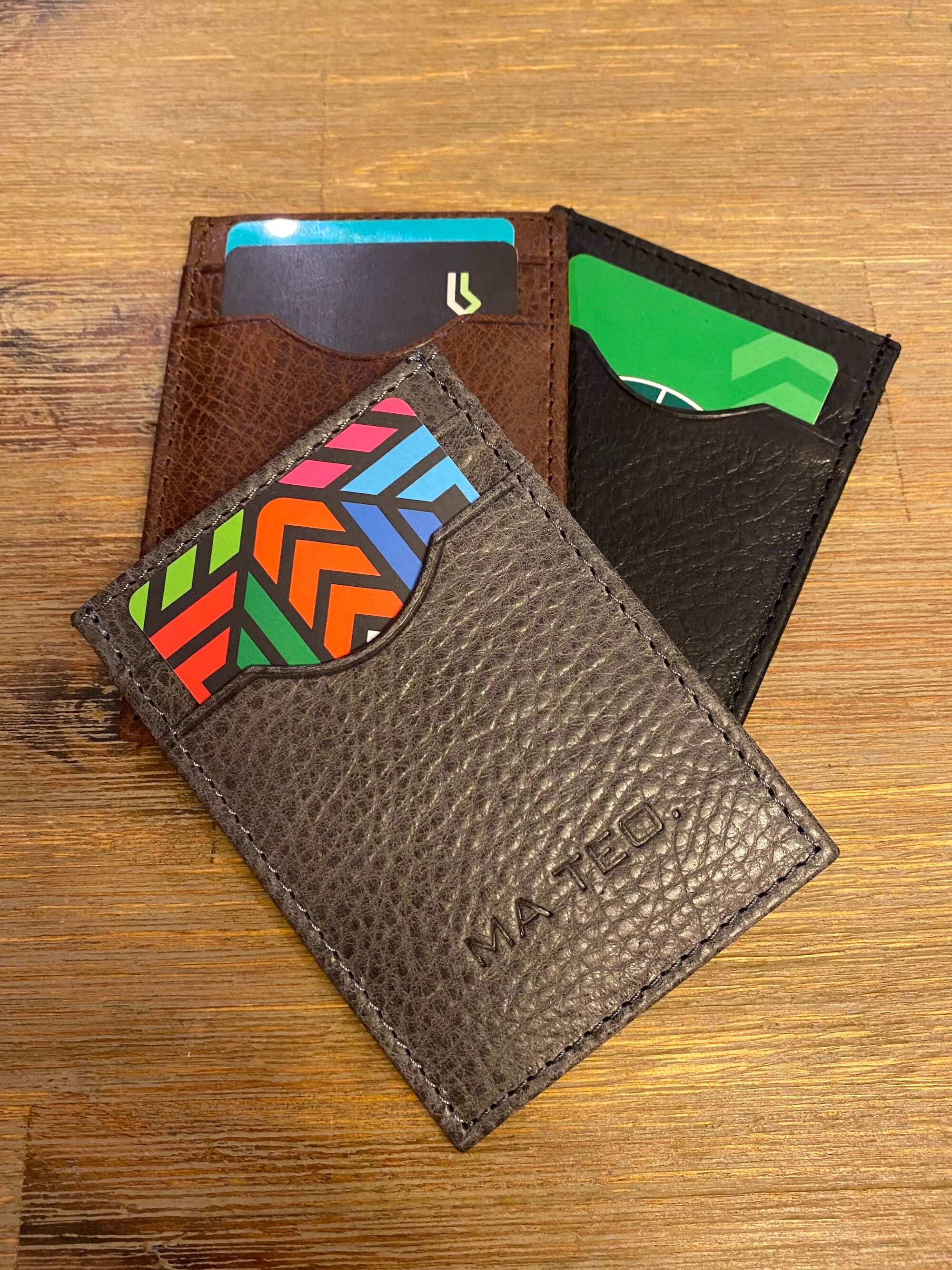 Minimalist Wallet, Fathers Day Gift, Front Pocket Wallet, Leather Card Holder, Credit Card Holder, Slim Leather Wallet, EPI Wallet, Green
