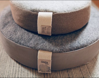 Cojín de suelo - Almohada de meditación - Puf - Materiales orgánicos, 100% hecho a mano en Berlín - Yoga - Relax - Meditación - Funda lavable