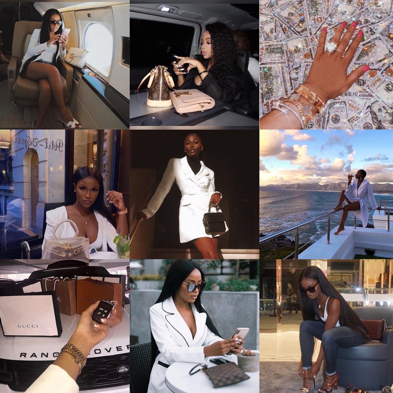 Melanin Luxury Life Aesthetic Collage Digital Download Etsy