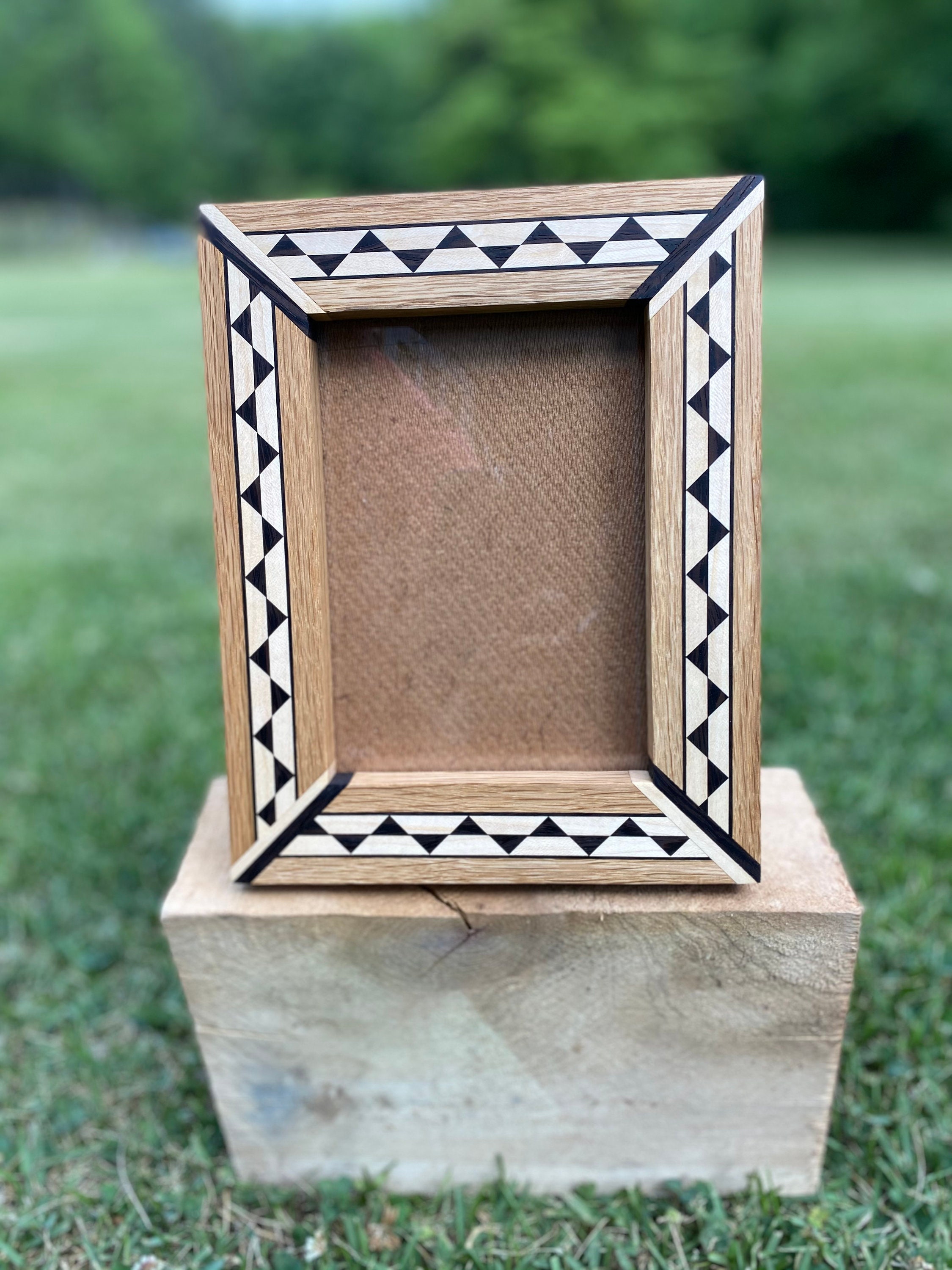 5x7 Picture Frame Solid Oak Hand Made Frame with Handmade Etsy