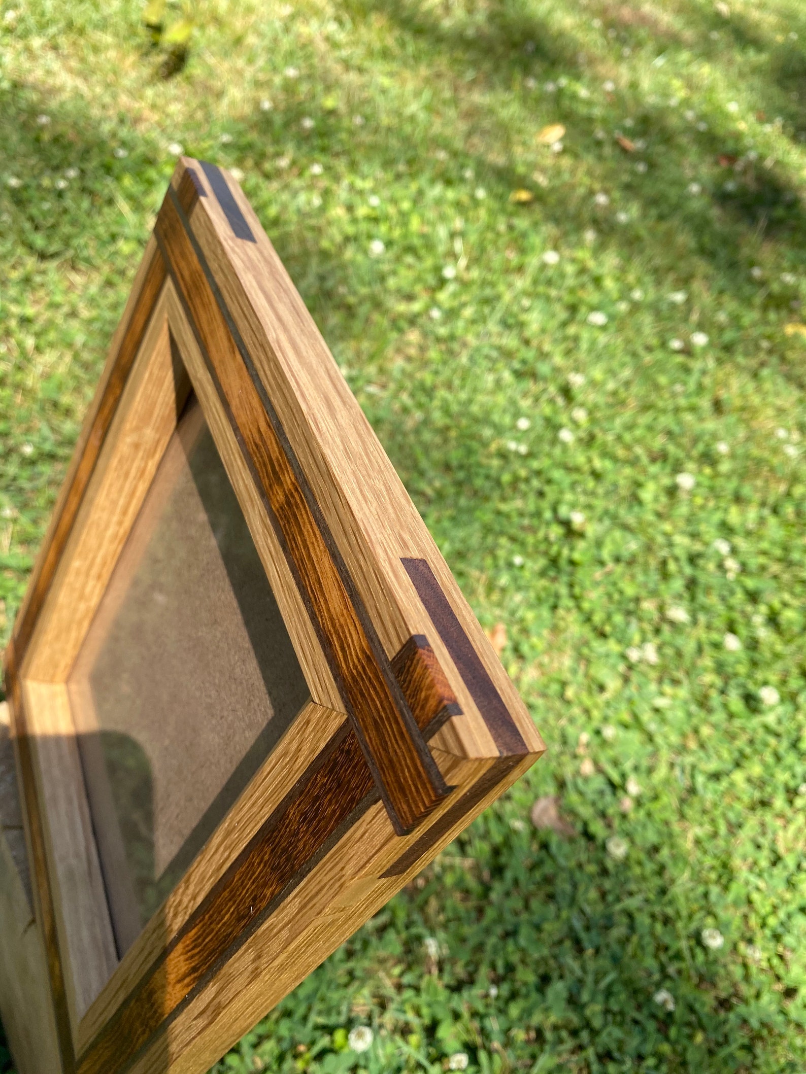 Tigerwood Inlay banding 5x7 Picture Frame Solid White Oak . Etsy