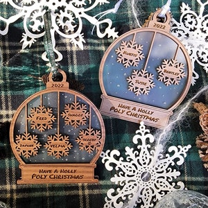 Personalized Polyamory Ornament - Have a Holly Poly Christmas 2025