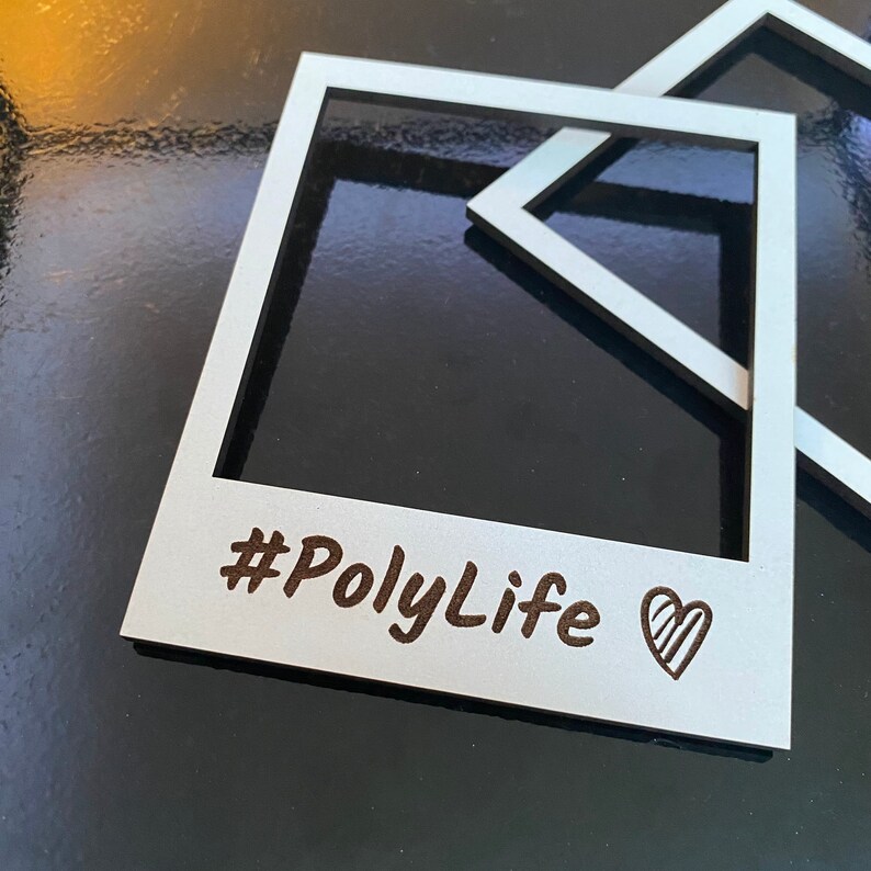 Personalized Polyamory Polaroid Magnet Frame #PolyLife <3