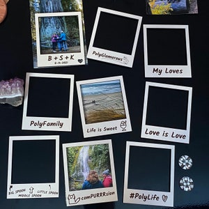 Personalized Polyamory Polaroid Magnet Frame Personalize Message