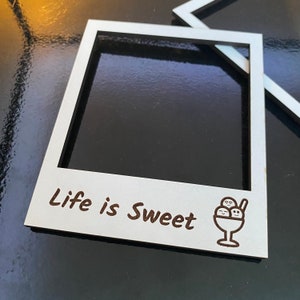 Personalized Polyamory Polaroid Magnet Frame Life is Sweet