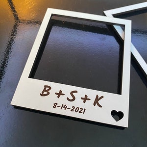 Personalized Polyamory Polaroid Magnet Frame Personalize Initials