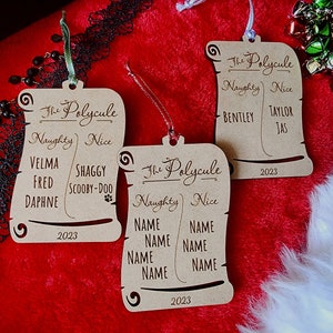 Polycule Naughty / Nice List Personalized Ornament