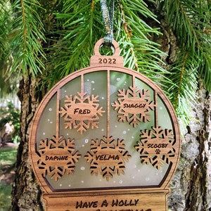 Personalized Polyamory Ornament Have a Holly Poly Christmas 2023 image 3