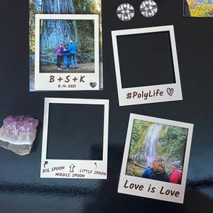 Personalized Polyamory Polaroid Magnet Frame