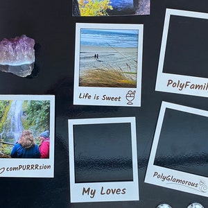 Personalized Polyamory Polaroid Magnet Frame My Loves