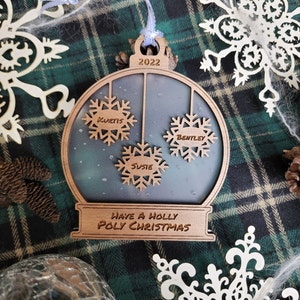 Personalized Polyamory Ornament Have a Holly Poly Christmas 2023 image 4