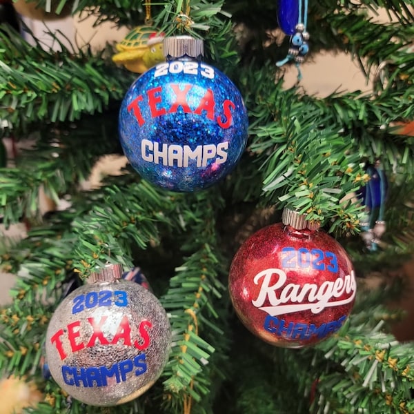 Texas Rangers World Series Christmas Ornament Etsy