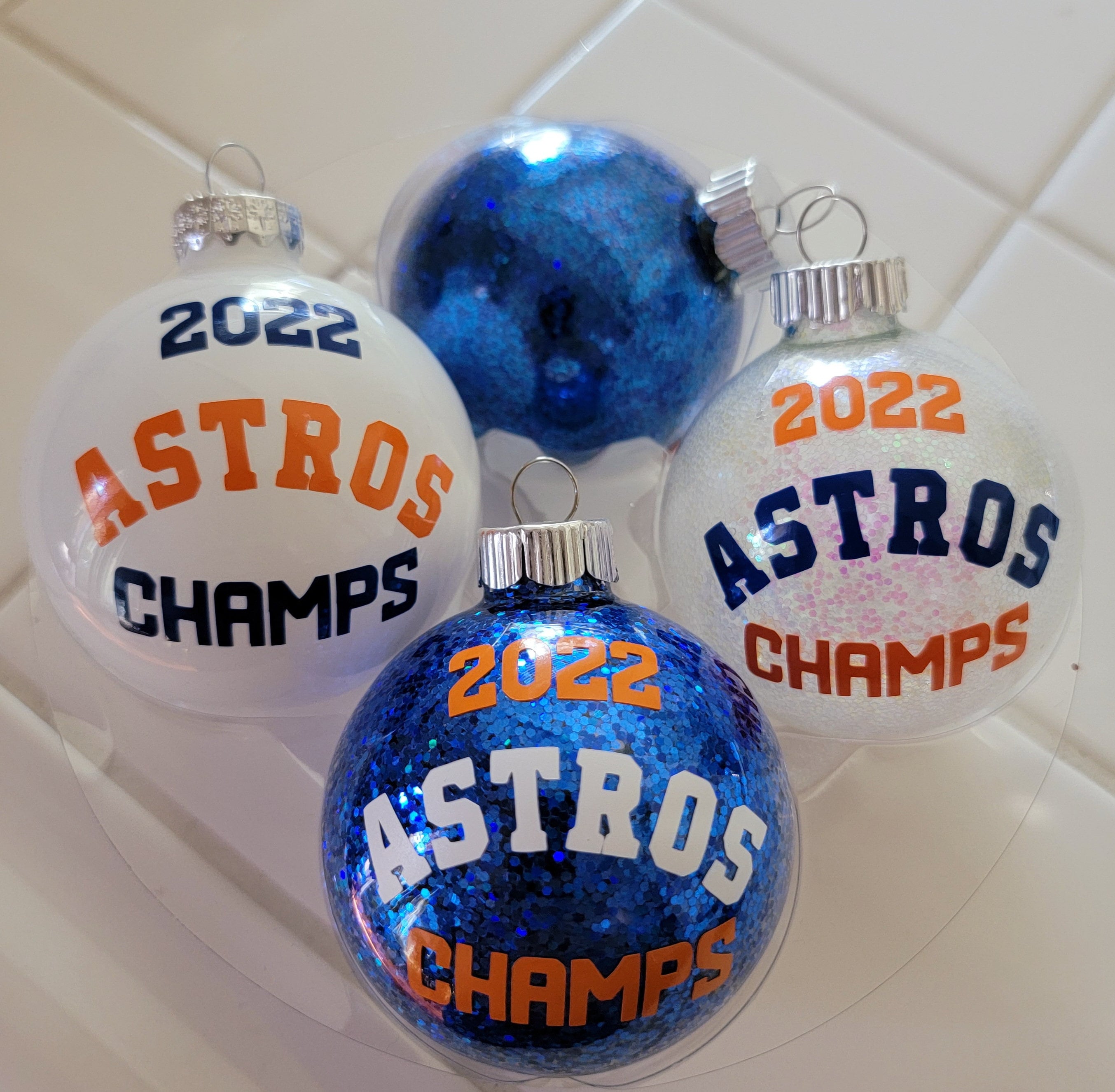 Astros Throwback Jersey Ceramic Christmas Ornament 2022 World Series,American League Champions-Ready to Ship