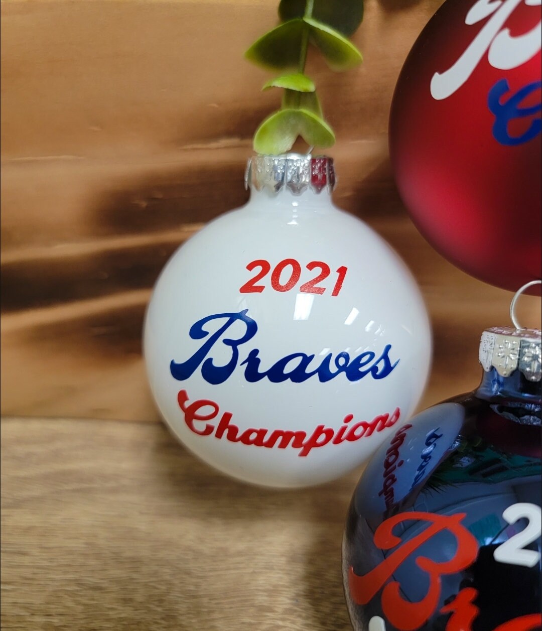Atlanta Braves Championship Christmas Ornaments 2021 Champions Etsy