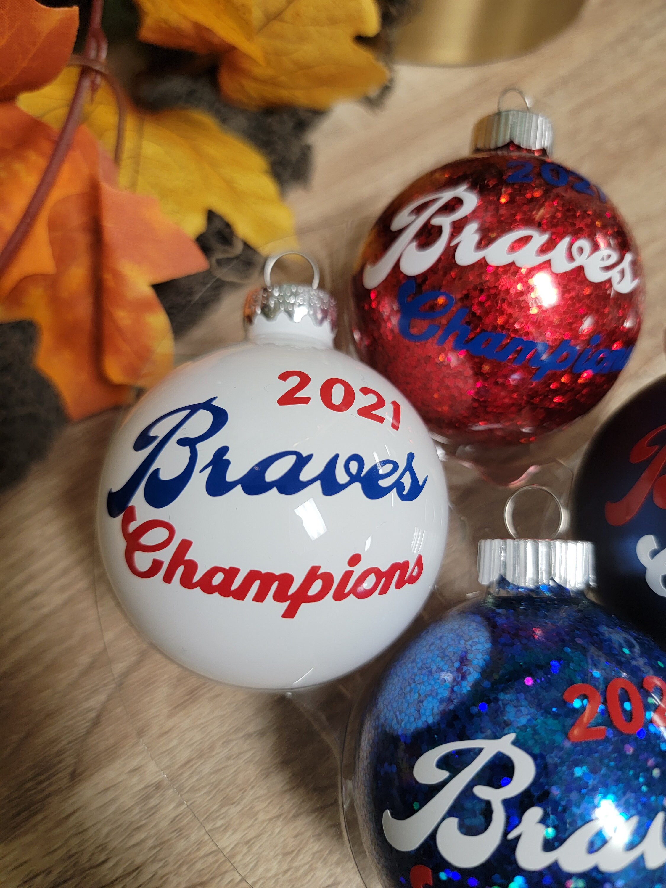 Atlanta Braves Championship Christmas Ornaments 2021 Champions Etsy