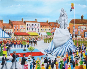 Unveiling of King Alfred Statue, Wantage 1877, Art Print