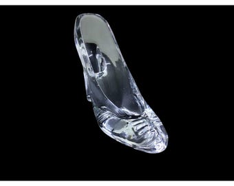 Skulptur Kristall Schuhe Glaspantoffel - Briefbeschwerer/Wohnkultur