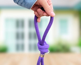 Seil-Hundeleine – 130 cm, farbenfroh und handgefertigt | Hundeleine hergestellt in Frankreich | Komfort und Stil | Mehrfarbig – Geschenkidee