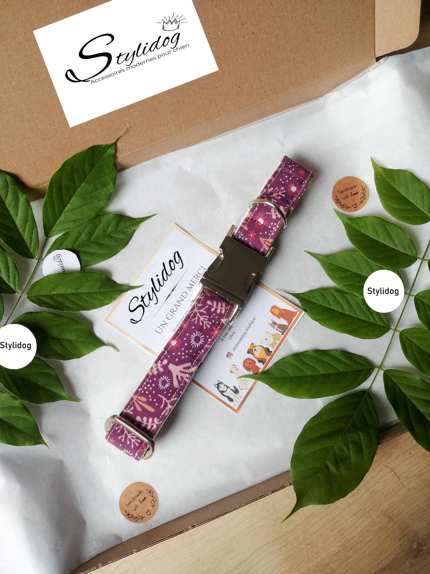 Collier Pour Chien/Accessoire Collier Réglable Collier Colliers Violet Boucle de Libération Rapide T