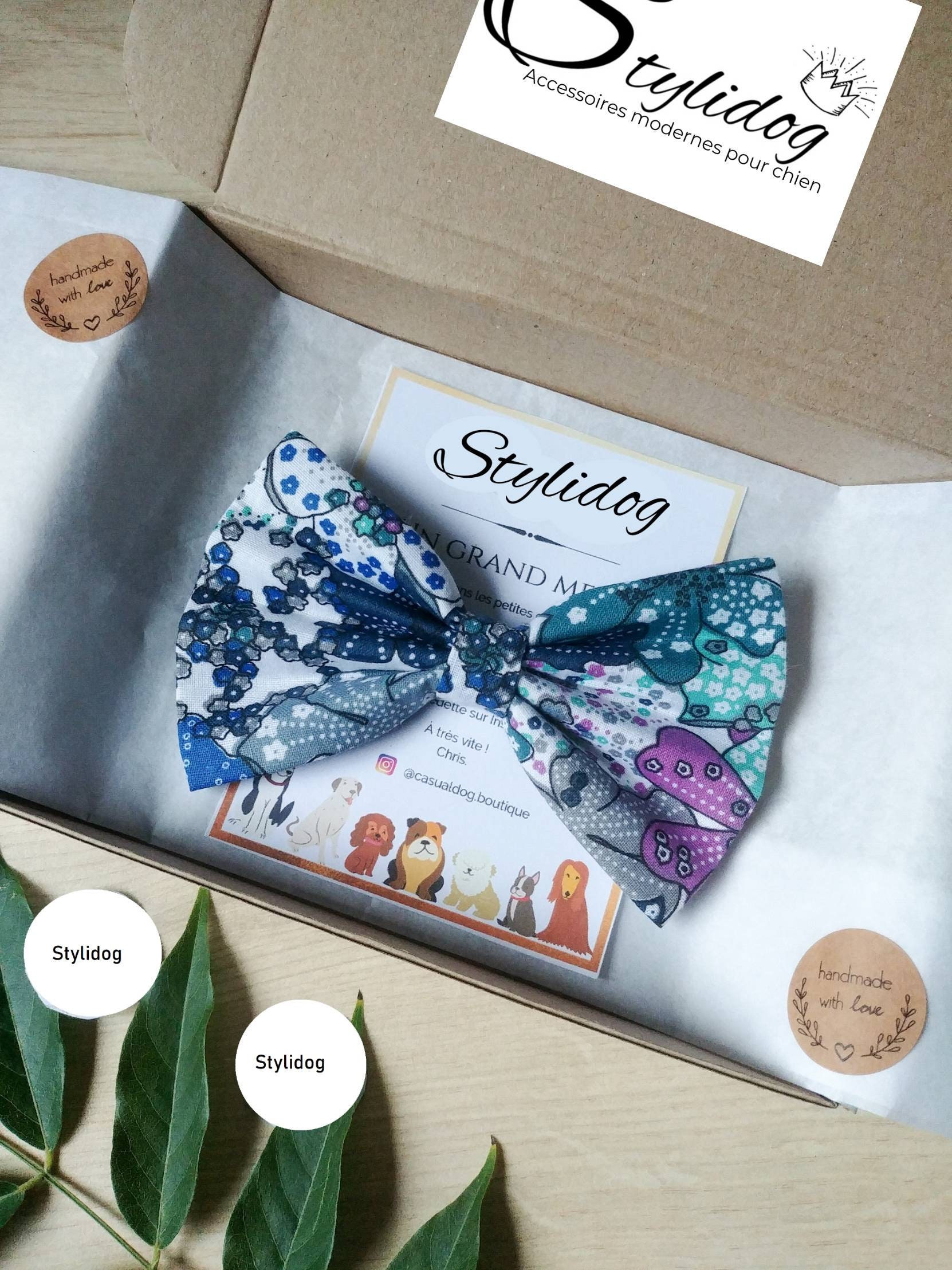 Noeud Papillon Chien/Accessoire Noeud Fleurs Noeud Violet /Noeud Chat Tissu