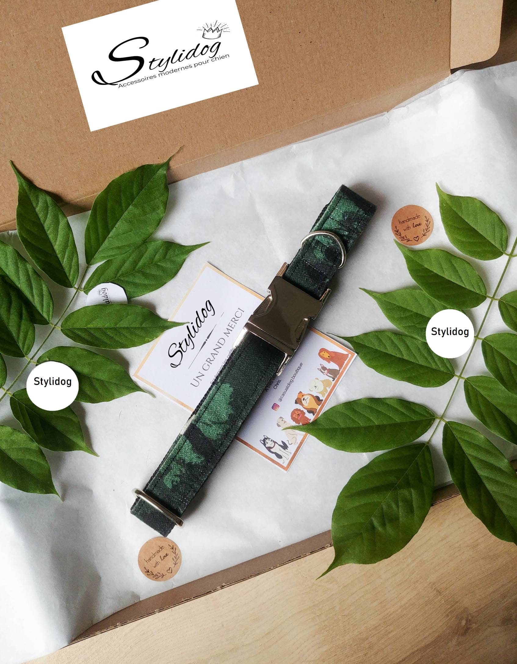 Collier Pour Chien/Accessoire Collier Réglable Collier Colliers Sombre Boucle de Libération Rapide T