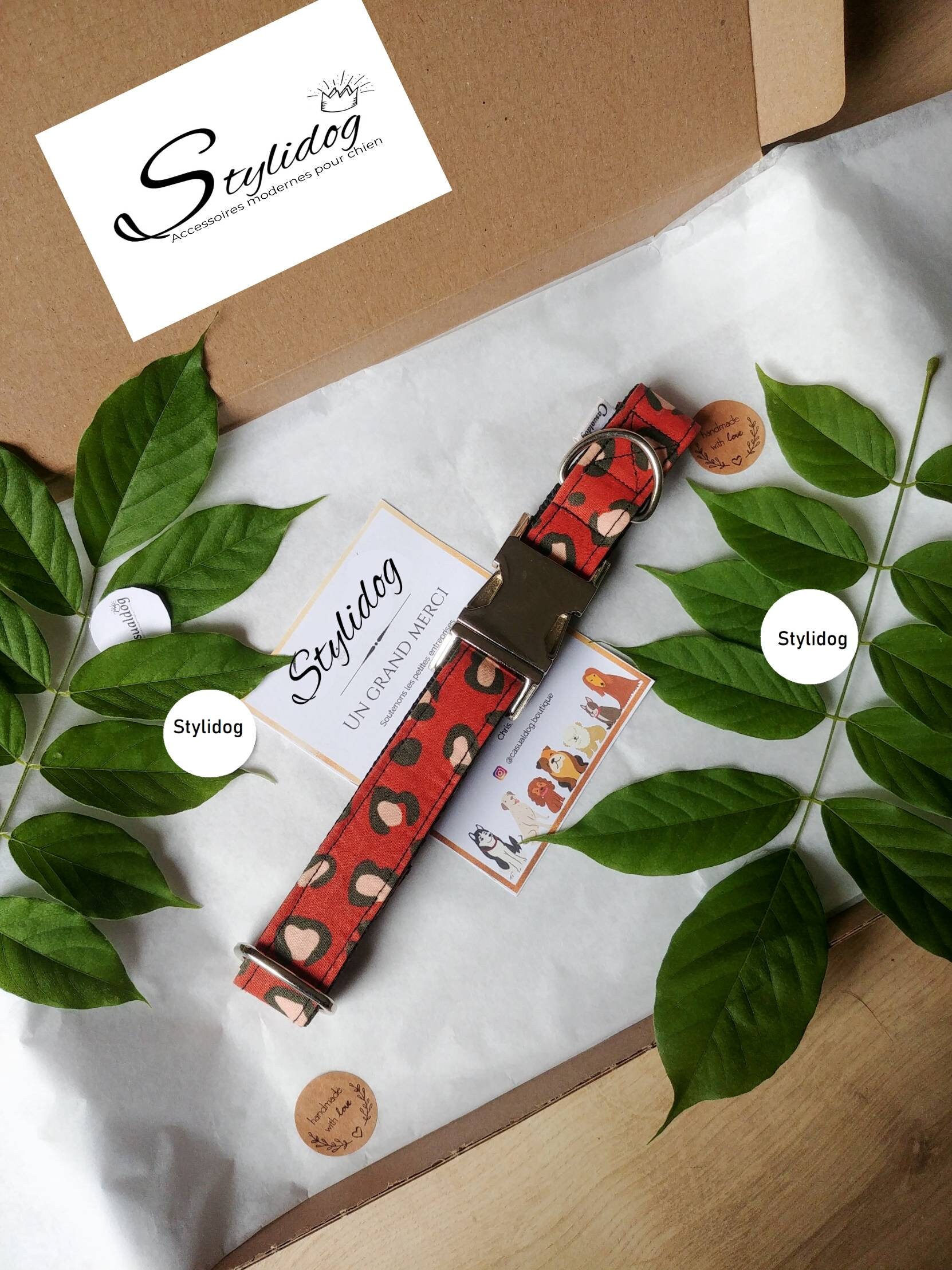 Collier Pour Chien/Accessoire Collier Réglable Collier Colliers Léopard Boucle de Libération Rapide