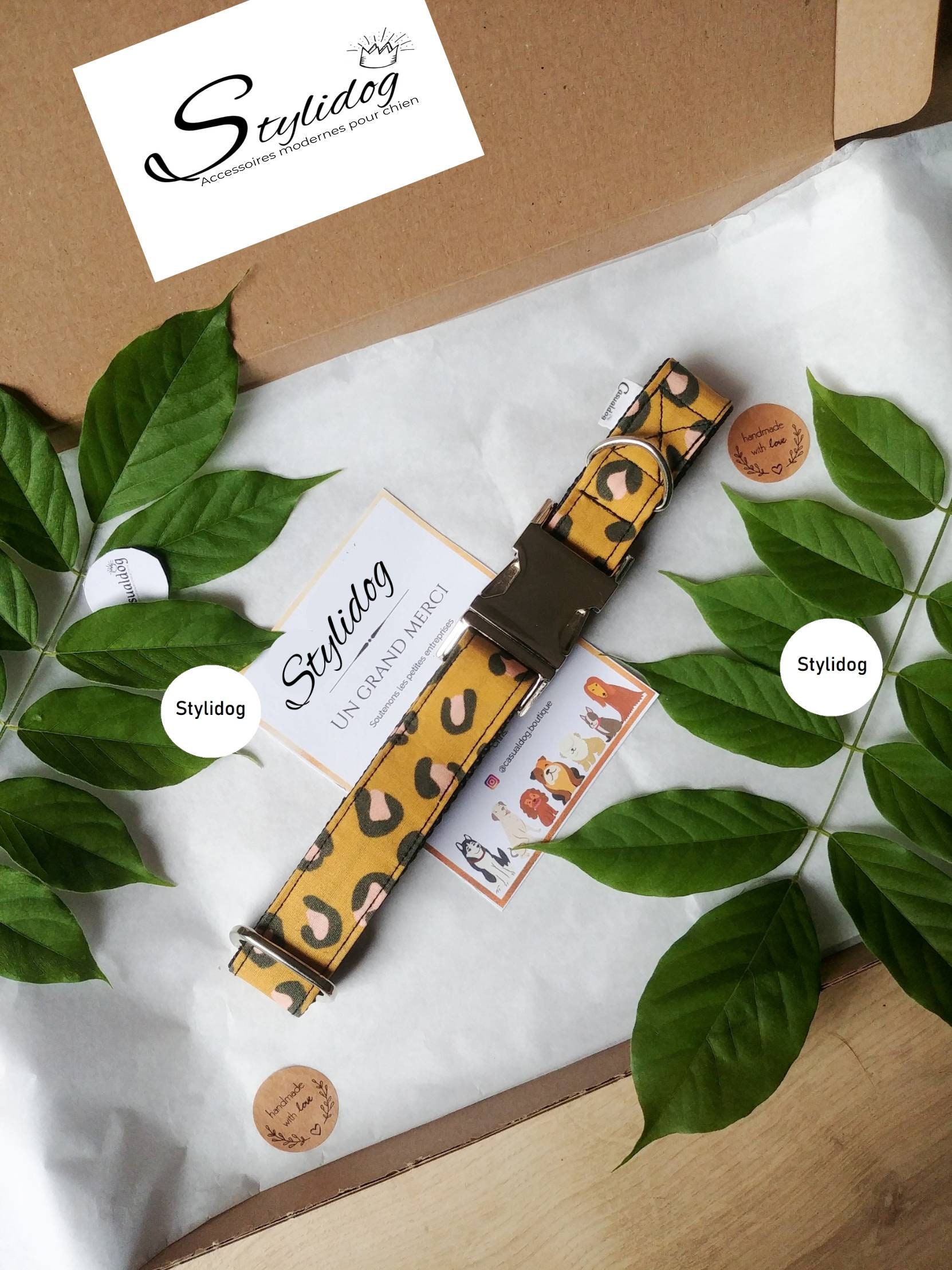 Collier Pour Chien/Accessoire Collier Réglable Collier Colliers Léopard Boucle de Libération Rapide