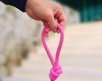 Seil-Hundeleine – 130 cm, farbenfroh und handgefertigt | Hundeleine hergestellt in Frankreich | Komfort und Stil | Mehrfarbig – Geschenkidee