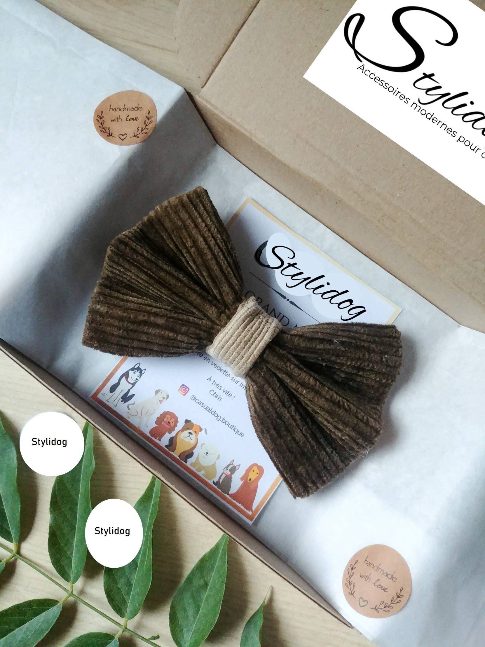 Noeud Papillon Pour Chien Fait Main/Accessoire Noeud Chat Chien Velours Côtelé