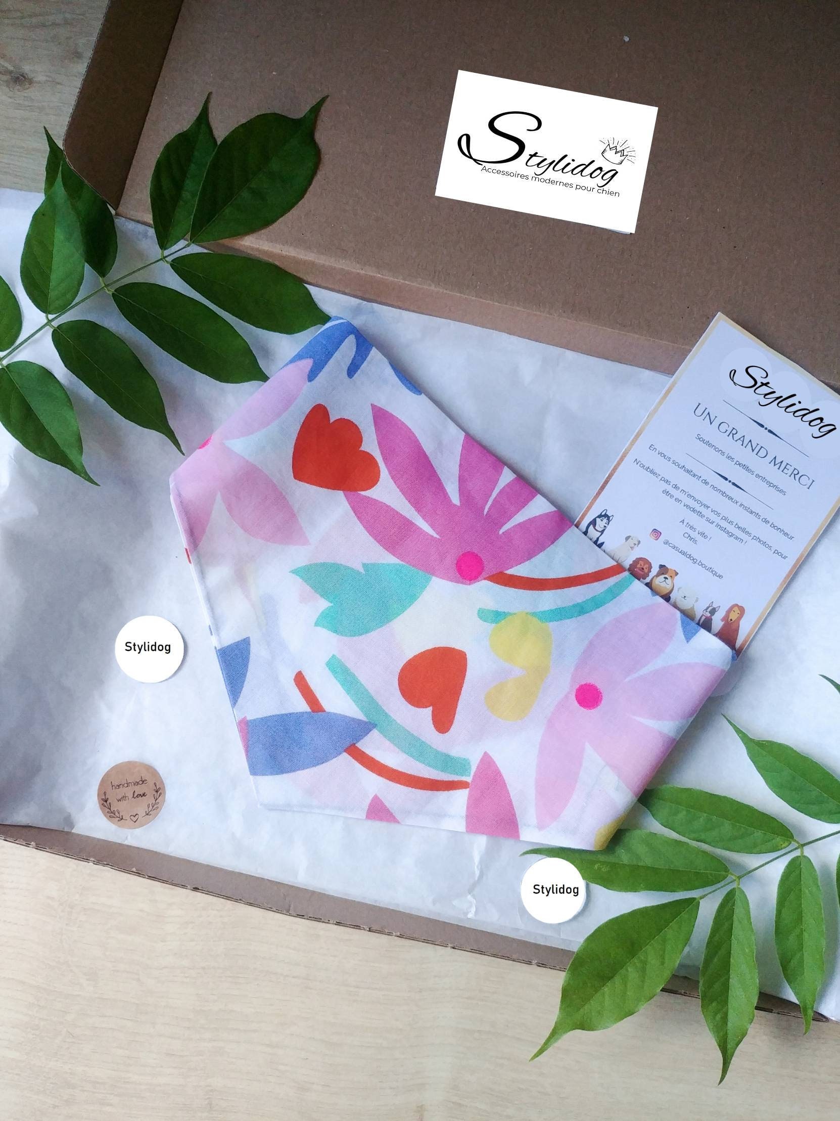 Bandana Pour Chien/Accessoire Vêtement Bandana à Nouer Chat Pression