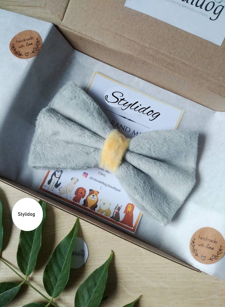 Noeud Papillon Chien/Accessoire Noeud Épais Noeud Tout Doux Chat