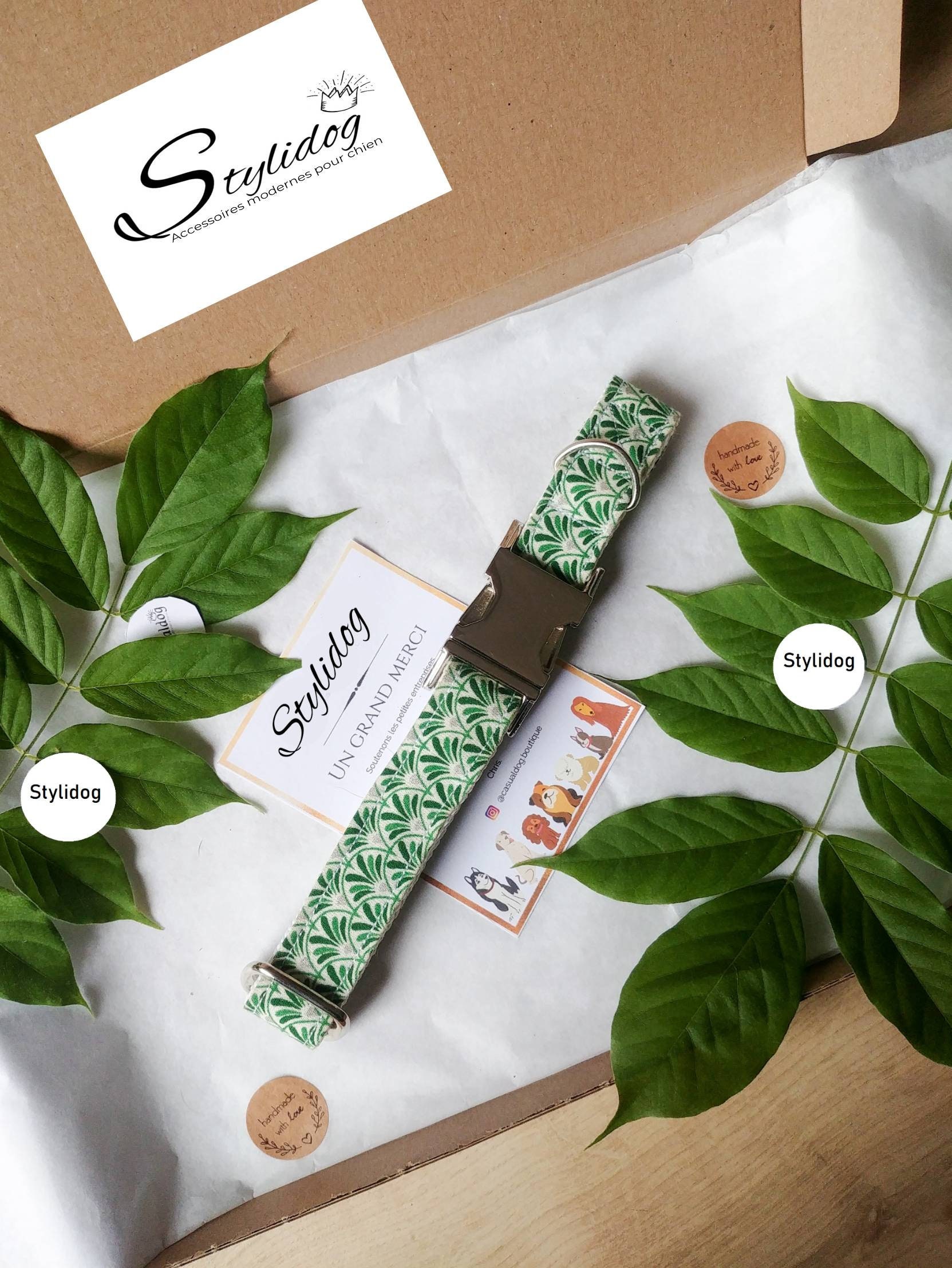 Collier Pour Chien/Accessoire Collier Réglable Collier Colliers Vert Boucle de Libération Rapide Tis