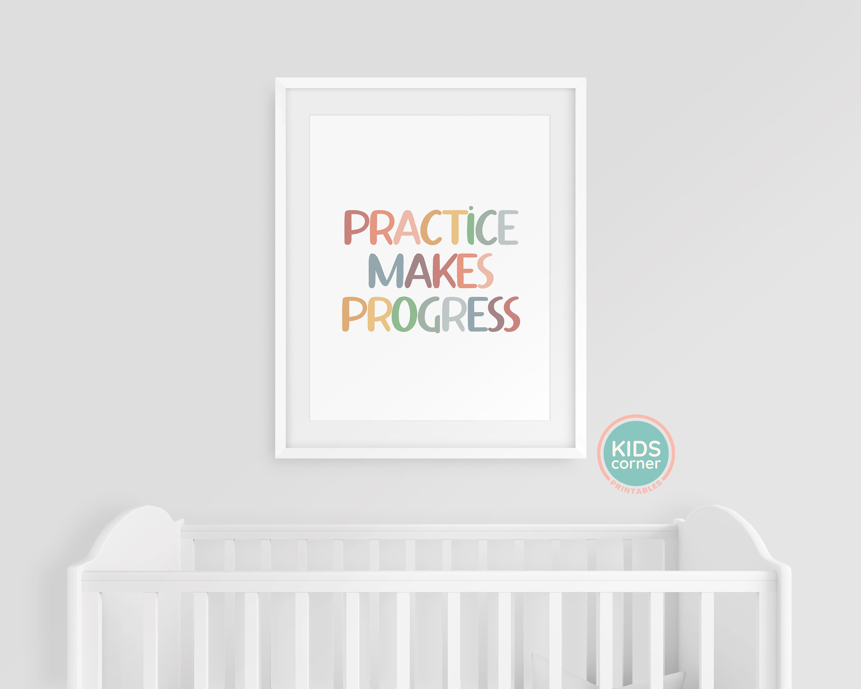 Practice Makes Progress Print, Positive Print, Positive Quote Art ...